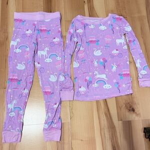 Little Sleepies Purple Unicorn & Rainbow Sleep Set
